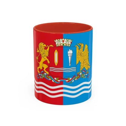 Flag of Ivanovo Oblast Russia - Accent Coffee Mug 11oz Red - Go Mug Yourself