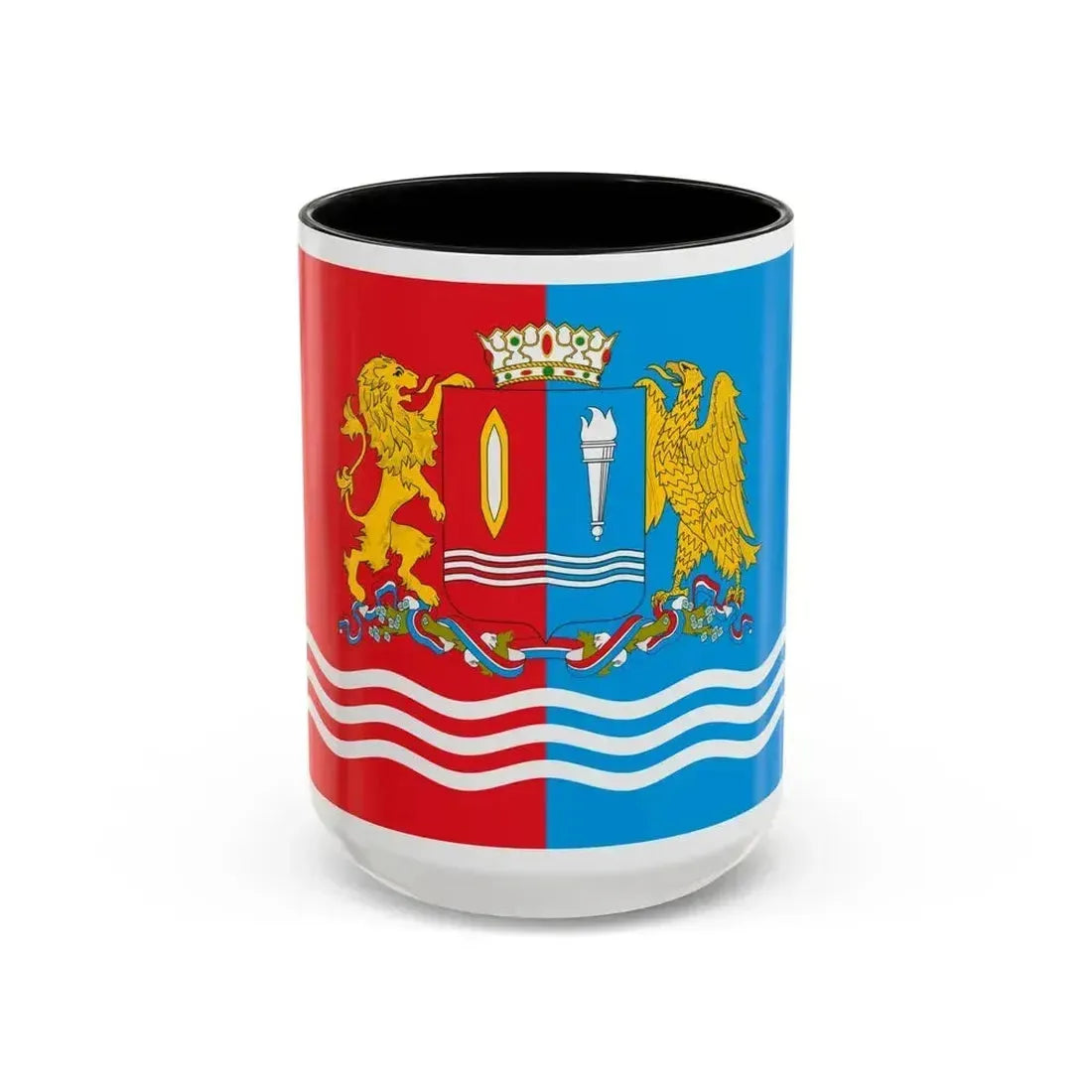 Flag of Ivanovo Oblast Russia - Accent Coffee Mug 15oz Black - Go Mug Yourself