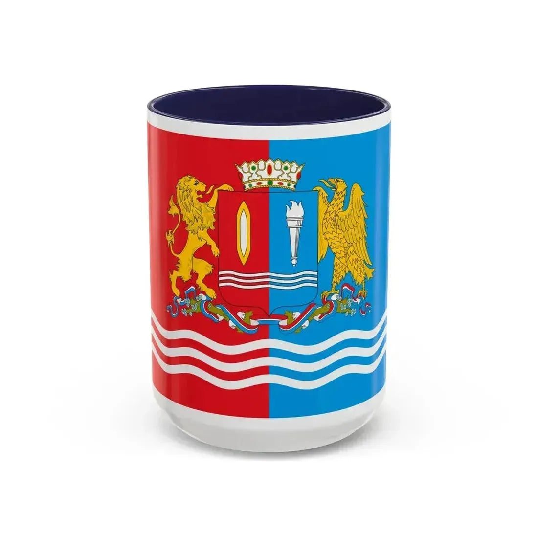 Flag of Ivanovo Oblast Russia - Accent Coffee Mug 15oz Navy - Go Mug Yourself