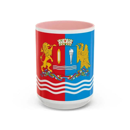 Flag of Ivanovo Oblast Russia - Accent Coffee Mug 15oz Pink - Go Mug Yourself