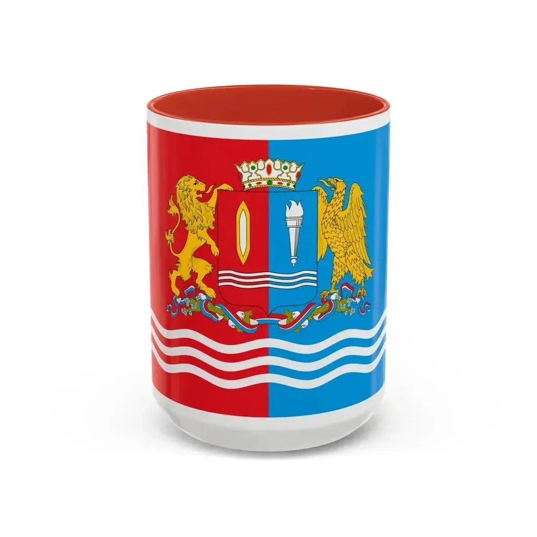 Flag of Ivanovo Oblast Russia - Accent Coffee Mug 15oz Red - Go Mug Yourself
