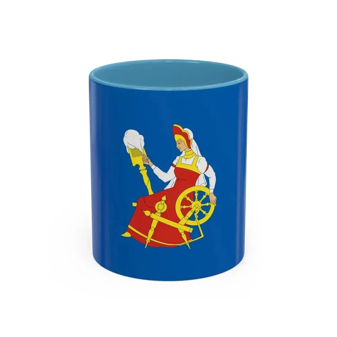 Flag of Ivanovo Russia - Accent Coffee Mug 11oz Light Blue - Go Mug Yourself