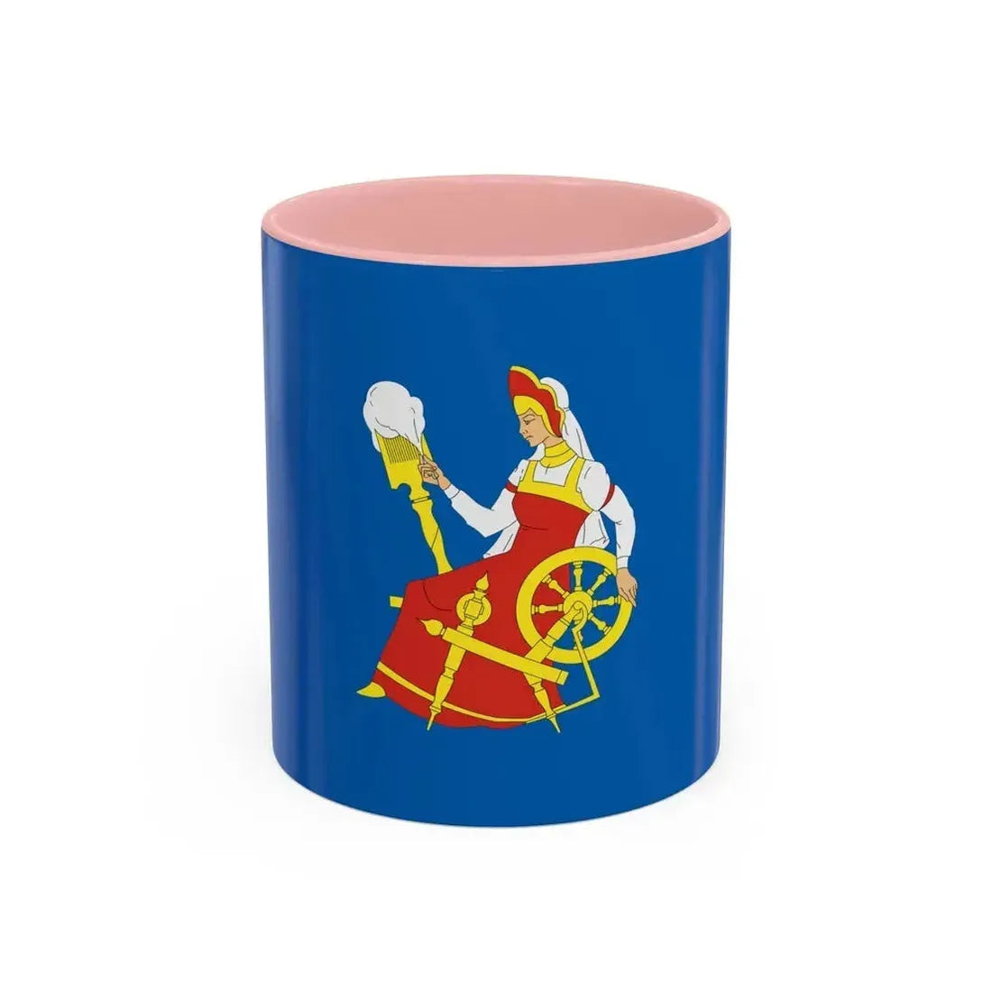 Flag of Ivanovo Russia - Accent Coffee Mug 11oz Pink - Go Mug Yourself