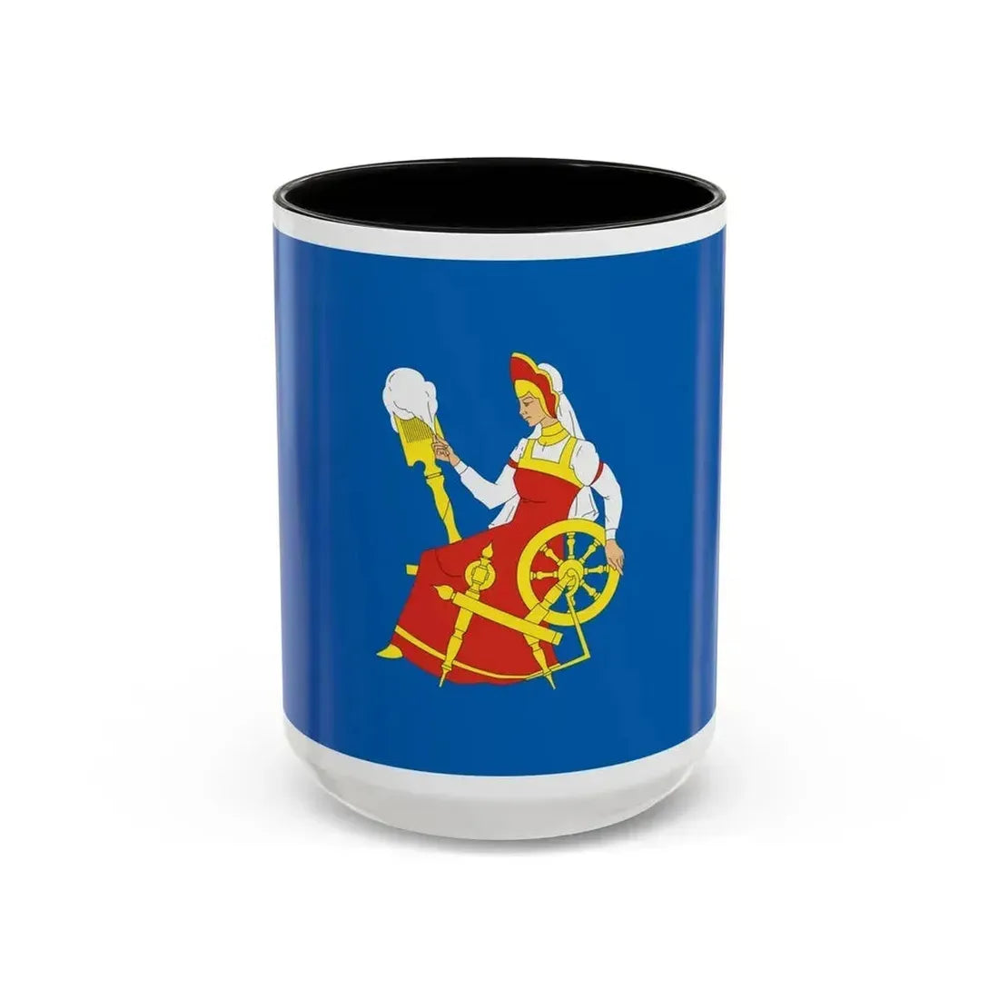 Flag of Ivanovo Russia - Accent Coffee Mug 15oz Black - Go Mug Yourself