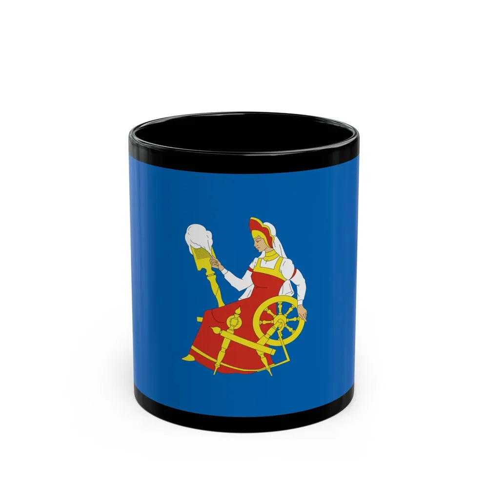 Flag of Ivanovo Russia - Black Coffee Mug-11oz-Go Mug Yourself