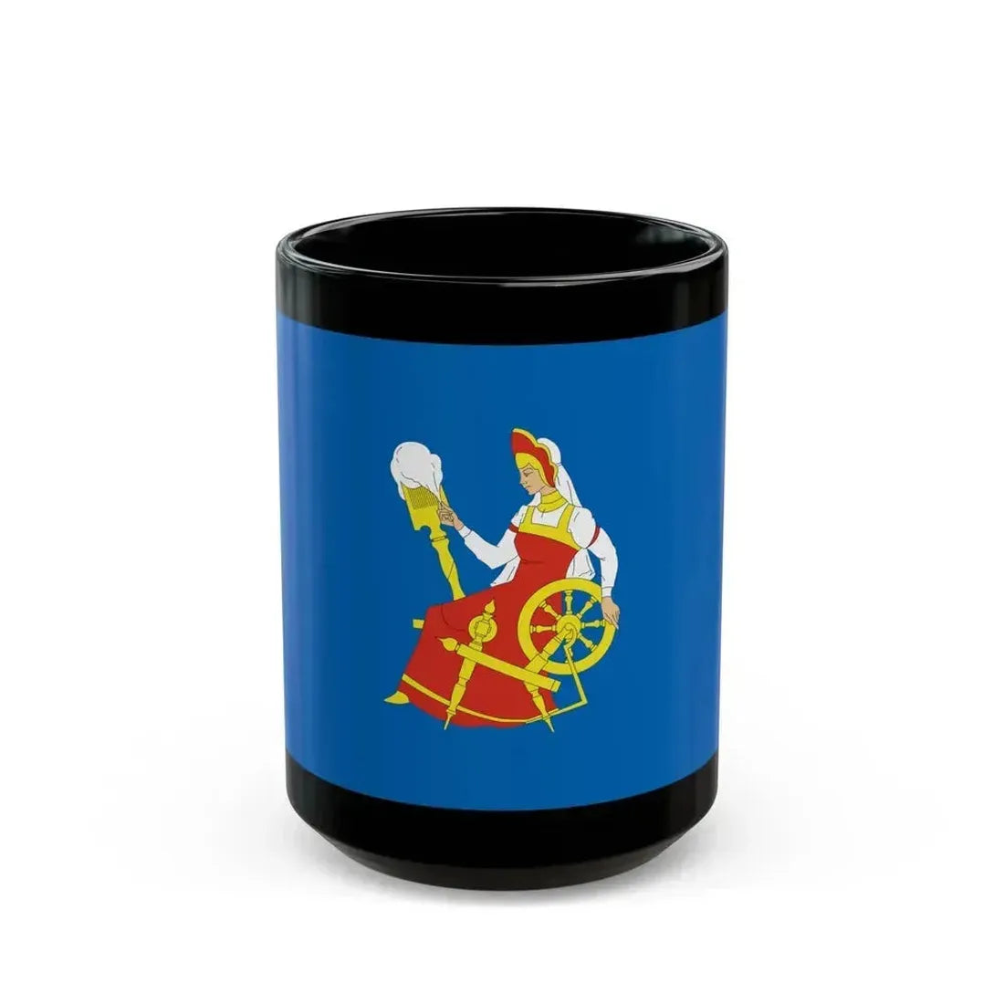 Flag of Ivanovo Russia - Black Coffee Mug 15oz - Go Mug Yourself