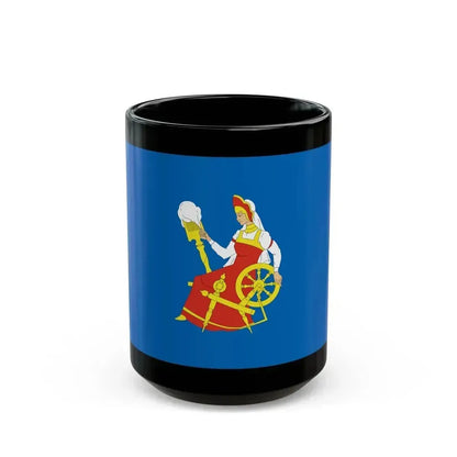 Flag of Ivanovo Russia - Black Coffee Mug 15oz - Go Mug Yourself