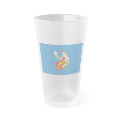 Flag of Ivanovo Russia - Frosted Pint Glass 16oz 16oz Frosted - Go Mug Yourself