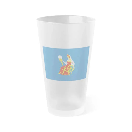 Flag of Ivanovo Russia - Frosted Pint Glass 16oz 16oz Frosted - Go Mug Yourself
