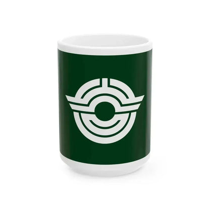 Flag of Iwade Wakayama (Japan) White Coffee Mug 15oz - Go Mug Yourself