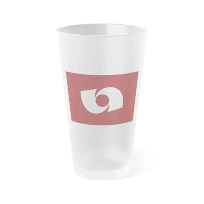Flag of Iwaki Fukushima Japan - Frosted Pint Glass 16oz 16oz Frosted - Go Mug Yourself