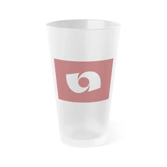 Flag of Iwaki Fukushima Japan - Frosted Pint Glass 16oz 16oz Frosted - Go Mug Yourself