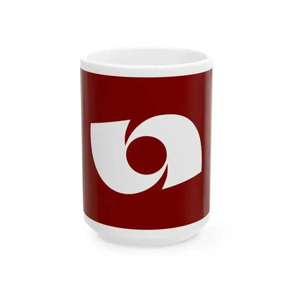Flag of Iwaki Fukushima (Japan) White Coffee Mug 15oz - Go Mug Yourself