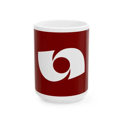 Flag of Iwaki Fukushima Japan - White Coffee Mug 15oz - Go Mug Yourself