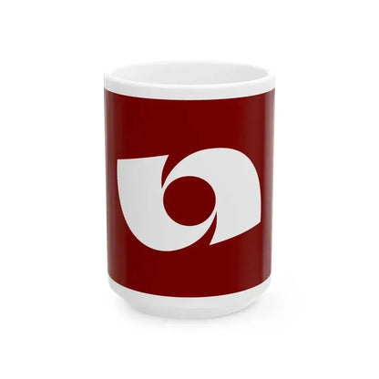 Flag of Iwaki Fukushima Japan - White Coffee Mug 15oz - Go Mug Yourself