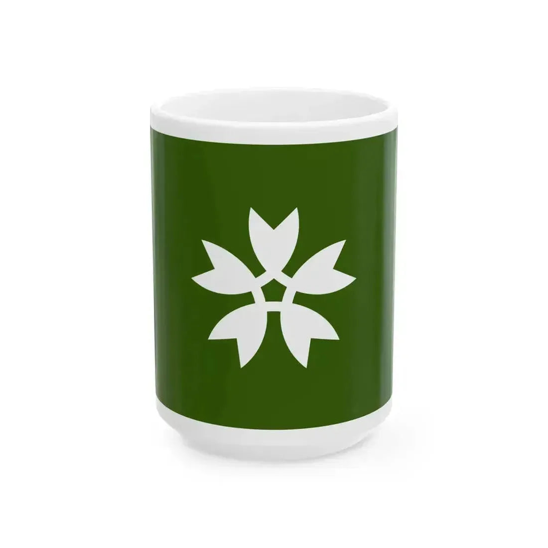 Flag of Iwakuni Yamaguchi (Japan) White Coffee Mug 15oz - Go Mug Yourself