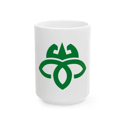 Flag of Iwamura Gifu 1965-2004 (Japan) White Coffee Mug 15oz - Go Mug Yourself