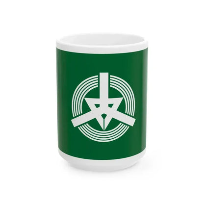 Flag of Iwanai Hokkaido (Japan) White Coffee Mug 15oz - Go Mug Yourself