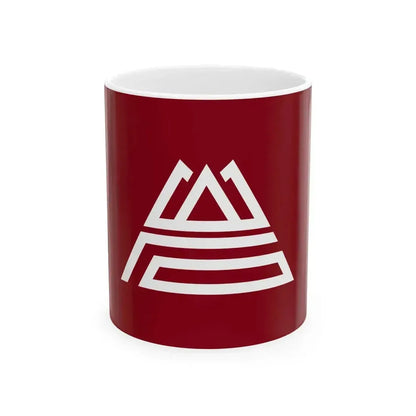 Flag of Iwase Ibaraki 1955-2005 no text (Japan) White Coffee Mug 11oz - Go Mug Yourself