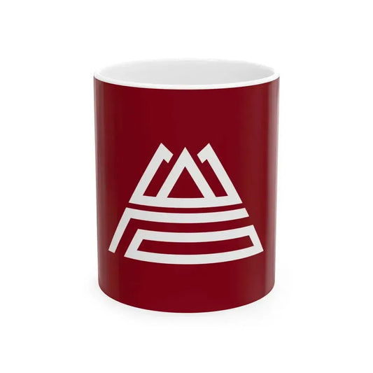 Flag of Iwase Ibaraki 1955-2005 no text (Japan) White Coffee Mug 11oz - Go Mug Yourself