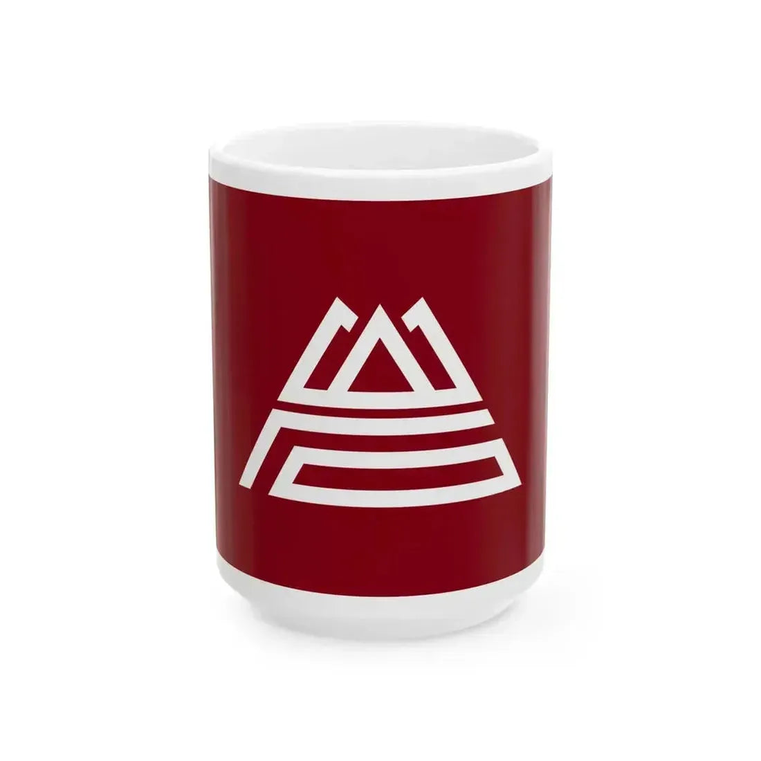 Flag of Iwase Ibaraki 1955-2005 no text (Japan) White Coffee Mug 15oz - Go Mug Yourself