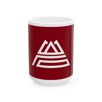 Flag of Iwase Ibaraki 1955-2005 no text (Japan) White Coffee Mug 15oz - Go Mug Yourself