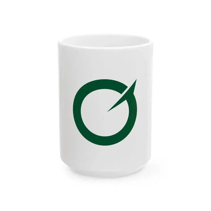 Flag of Iwashiro Fukushima 1971-2005 (Japan) White Coffee Mug 15oz - Go Mug Yourself