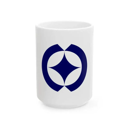 Flag of Iwata Shizuoka 1947-2005 (Japan) White Coffee Mug 15oz - Go Mug Yourself