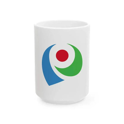 Flag of Iwata Shizuoka (Japan) White Coffee Mug 15oz - Go Mug Yourself