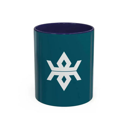 Flag of Iwate Prefecture Japan - Accent Coffee Mug 11oz Navy - Go Mug Yourself