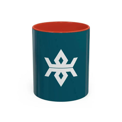 Flag of Iwate Prefecture Japan - Accent Coffee Mug 11oz Red - Go Mug Yourself