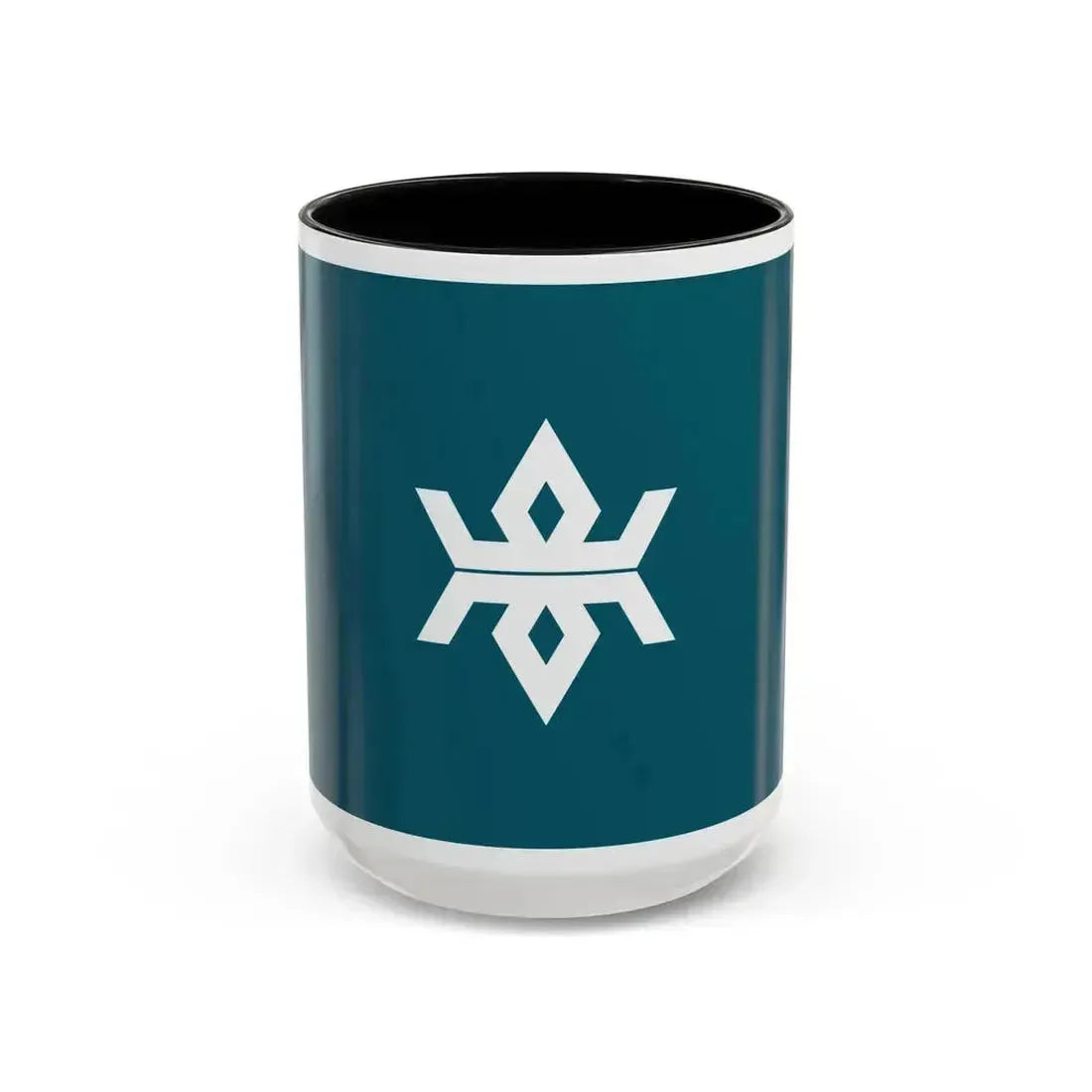 Flag of Iwate Prefecture Japan - Accent Coffee Mug 15oz Black - Go Mug Yourself