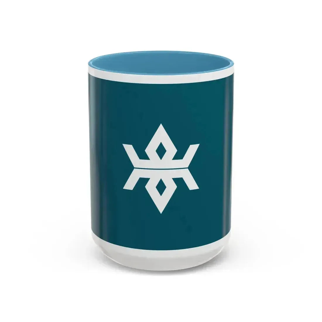 Flag of Iwate Prefecture Japan - Accent Coffee Mug 15oz Light Blue - Go Mug Yourself