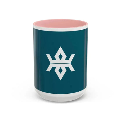 Flag of Iwate Prefecture Japan - Accent Coffee Mug 15oz Pink - Go Mug Yourself