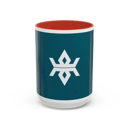 Flag of Iwate Prefecture Japan - Accent Coffee Mug 15oz Red - Go Mug Yourself