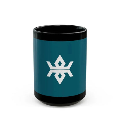 Flag of Iwate Prefecture Japan - Black Coffee Mug 15oz - Go Mug Yourself