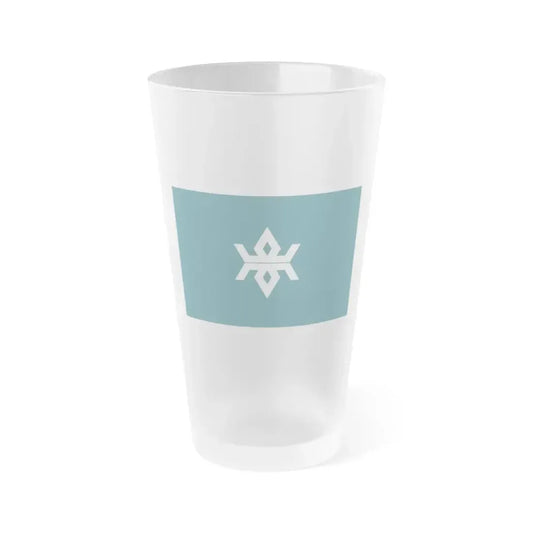 Flag of Iwate Prefecture Japan - Frosted Pint Glass 16oz 16oz Frosted - Go Mug Yourself