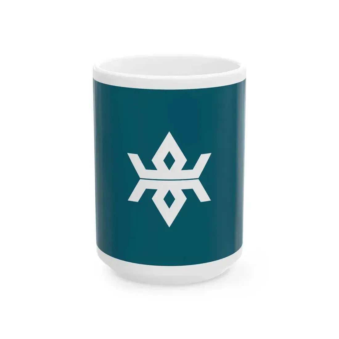 Flag of Iwate Prefecture Japan - White Coffee Mug 15oz - Go Mug Yourself
