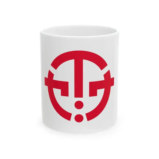 Flag of Izena Okinawa (Japan) White Coffee Mug 11oz - Go Mug Yourself