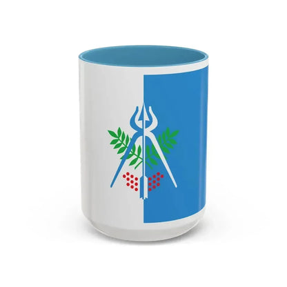 Flag of Izhevsk Russia - Accent Coffee Mug 15oz Light Blue - Go Mug Yourself