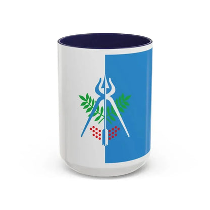 Flag of Izhevsk Russia - Accent Coffee Mug 15oz Navy - Go Mug Yourself