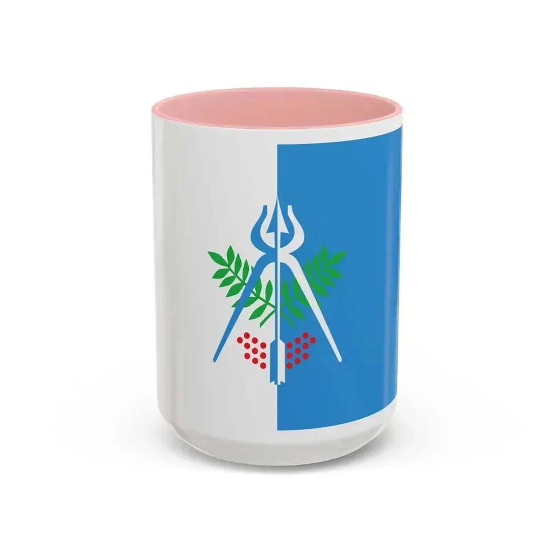 Flag of Izhevsk Russia - Accent Coffee Mug 15oz Pink - Go Mug Yourself
