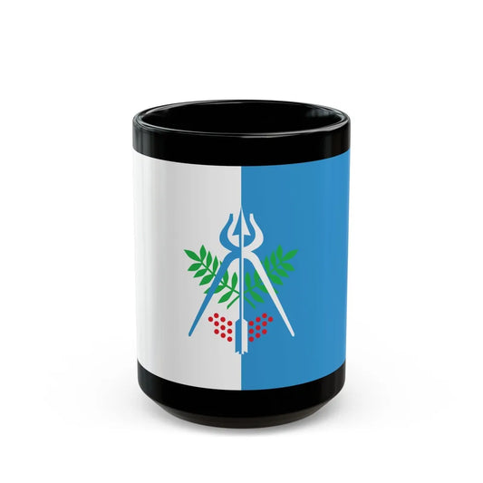 Flag of Izhevsk Russia - Black Coffee Mug-15oz-Go Mug Yourself