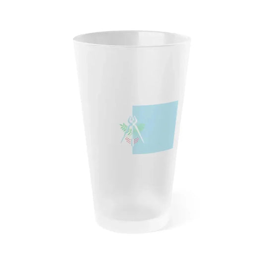 Flag of Izhevsk Russia - Frosted Pint Glass 16oz 16oz Frosted - Go Mug Yourself