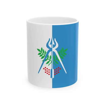 Flag of Izhevsk Russia - White Coffee Mug-11oz-Go Mug Yourself