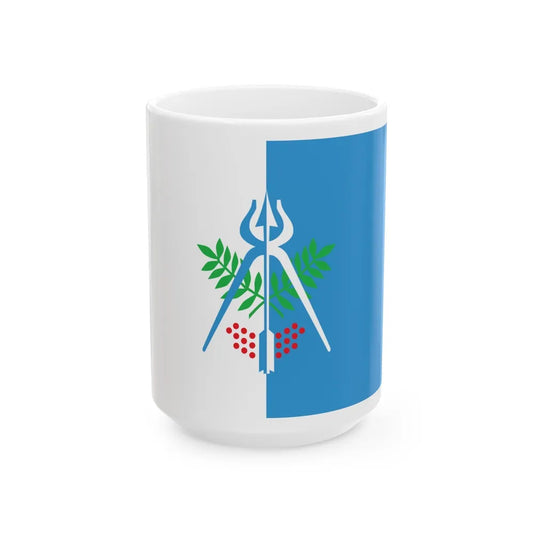 Flag of Izhevsk Russia - White Coffee Mug-15oz-Go Mug Yourself