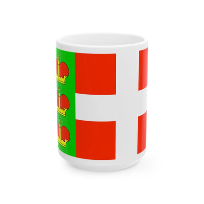 Flag of Iziaslav raion (Ukraine) White Coffee Mug 15oz - Go Mug Yourself