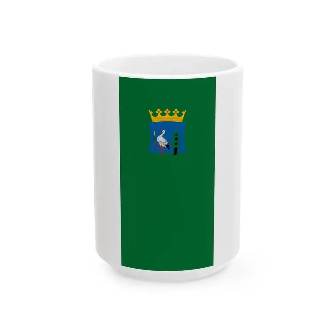 Flag of Izsak (Hungary) White Coffee Mug 15oz - Go Mug Yourself