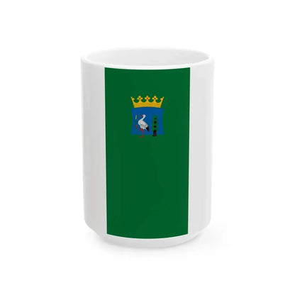 Flag of Izsak (Hungary) White Coffee Mug 15oz - Go Mug Yourself