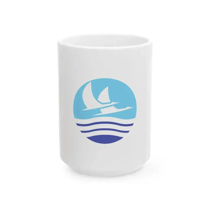 Flag of Izumi Kagoshima (Japan) White Coffee Mug 15oz - Go Mug Yourself